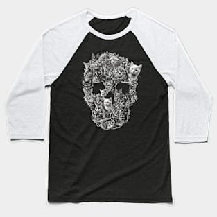 Cat Skull Craft Baseball T-Shirt